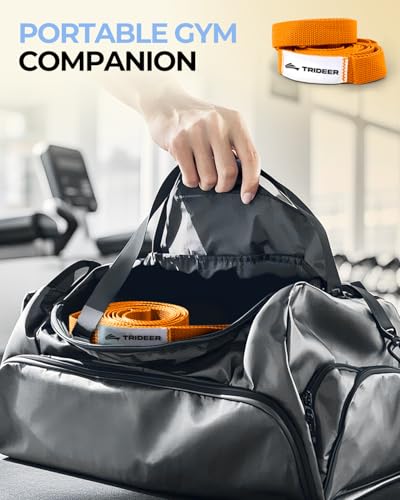 Stretching Strap with Loops for Physical Therapy - Orange