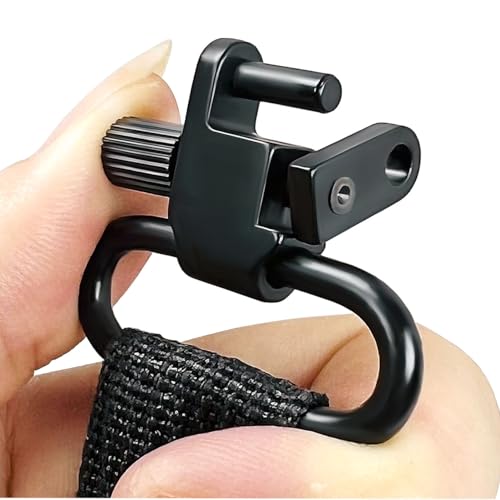 2 Pcs Heavy Duty Sling Swivel Mounts, 1.25 Inch Quick Detach Push Button