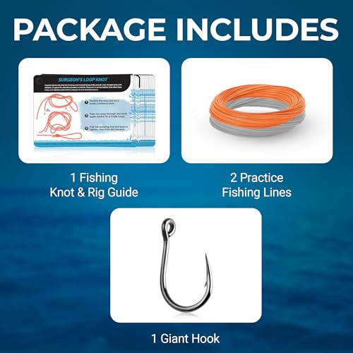 20 Essential Fishing Knots Pocket Guide Card – 4" x 3" Durable Quick