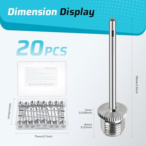 20-Piece Ball Pump Inflation Needle Set with Portable Storage Case
