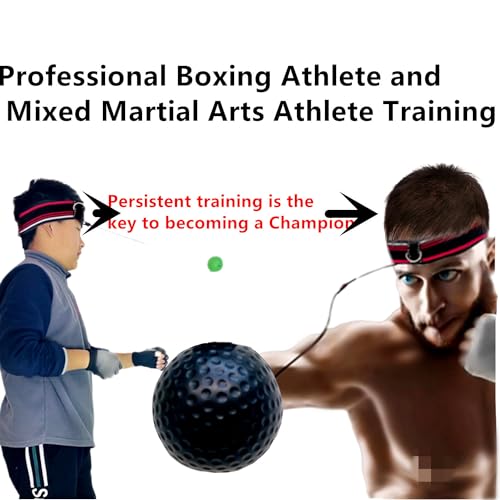 Boxing Reaction Ball Headband Set - 4 Training Balls & Gloves