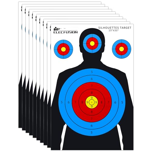 23x35 Inch Silhouette Shooting Targets - 10 Pack for Range Use
