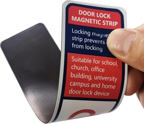 Magnetic Door Security Strip - Quick Lockdown Device, 8" x 1.77"