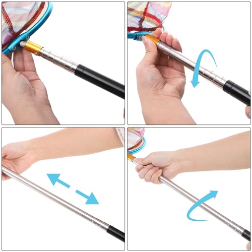 Kids Telescopic Fishing Net with Insect Catcher - Lightweight, Extendable from 26 to 67.5 Inches