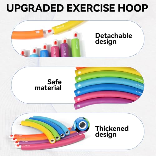 Weighted Exercise Hoop for Adults - 2.2lb Adjustable Fitness Kit