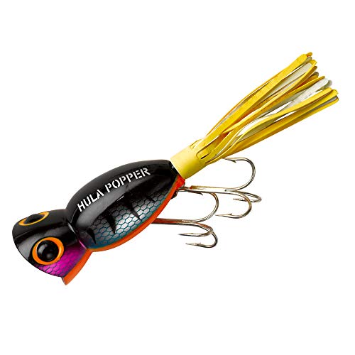 Arbogast Hula Popper Topwater Bass Fishing Lure - Perch, 1 1/4 inch, 3/16 oz