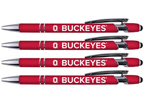 Ohio State Ballpoint Stylus Pen – 4 Pack with Official Logo
