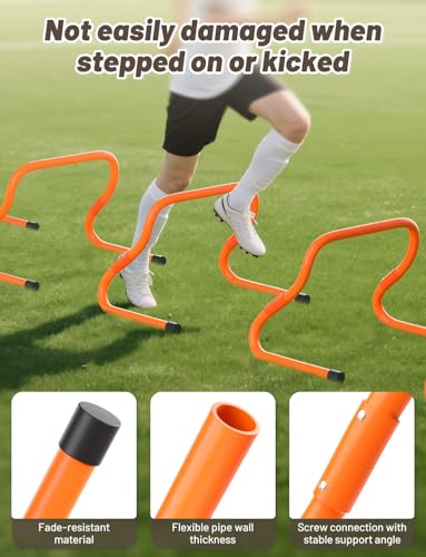 Adjustable Agility Hurdles Set - 6 Pack for Speed Training