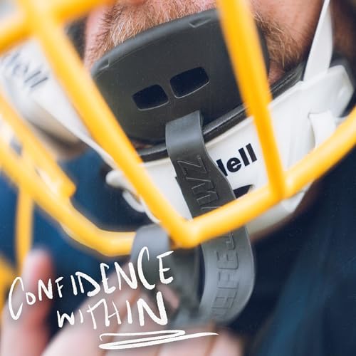 Football Mouth Guard with Connected Strap - Breathable Lip Protector
