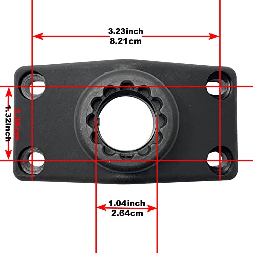 HiUmi Black 2 Pack Baitcaster & Spinning Rod Holders with Side Deck Mount