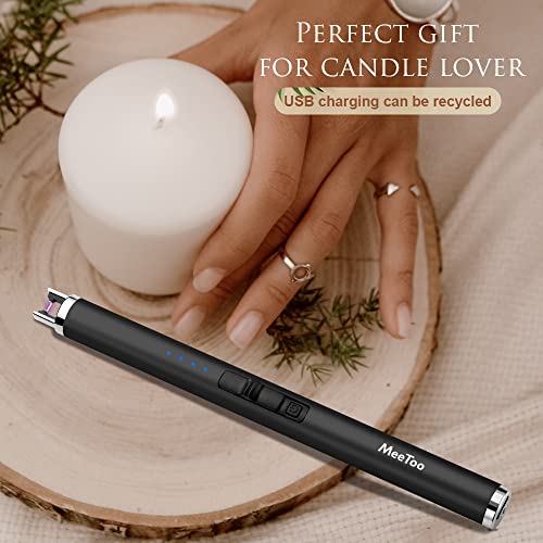 Rechargeable Electric Lighter for Candles - USB Type-C, Black