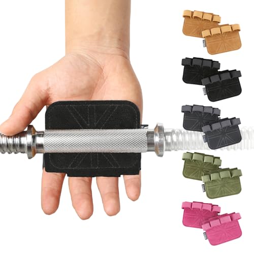 Leather Weight Lifting Gloves for Men & Women - Black