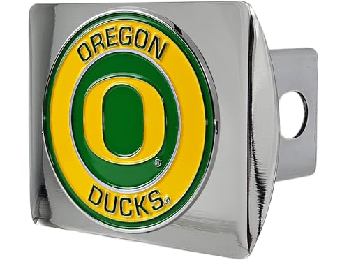 University of Oregon Ducks Chrome Trailer Hitch Cover - 3D Logo