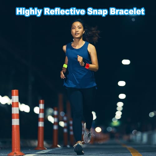 High Visibility Reflective Slap Bands - Yellow Safety Wrist Straps