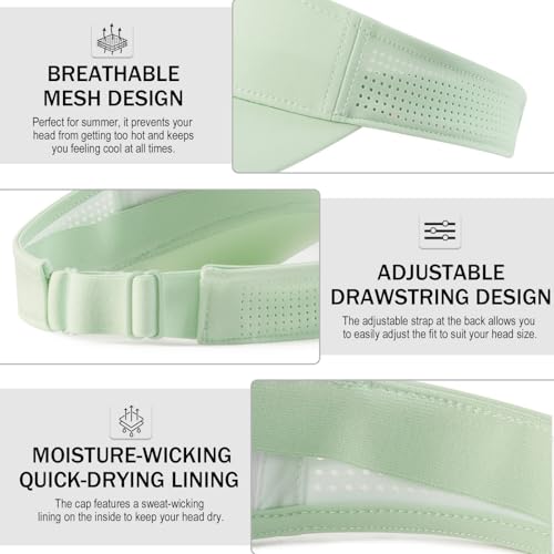 STARANCE Unisex Sun Visor Cap Mint Green - Men Women Summer Sun Hat