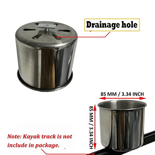 Multi-Functional Kayak Cup Holder - Stainless Steel, Track Mounted