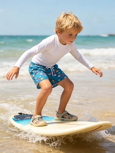 Toddler Boy Swim Trunks Quick Dry Lightweight Shorts with Pocket - 4-5T Seasnail