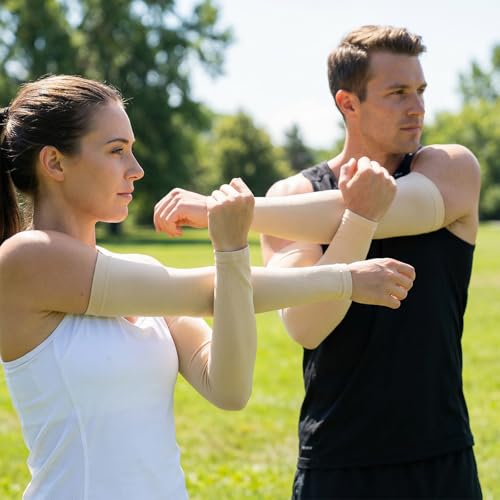 UPF 50+ Cooling Arm Sleeves for Sun Protection - 2 Pair Set