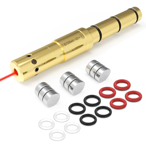 Angeebin 7.62/.308WIN/.32acp/30-30WIN/30-06 Laser Bore Sight for Rifles & Pistols