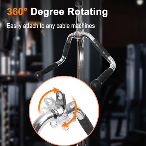 Lat Pulldown Bar Attachment for Cable Machines – 15.7 x 8 in, 400 lb Capacity