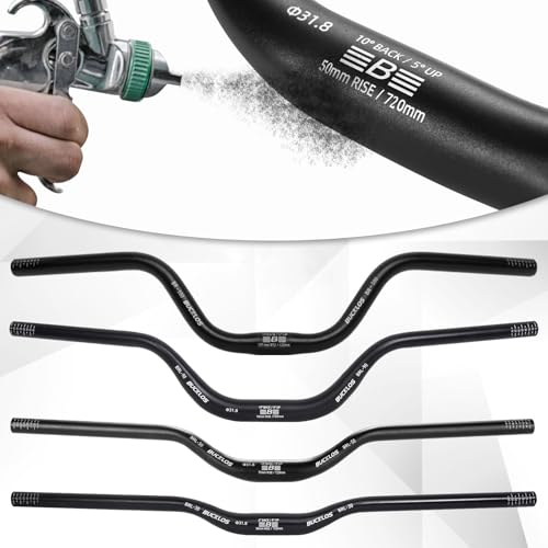 BUCKLOS Mountain Bike Handlebar 31.8mm x 720mm x 120mm Rise (Variation: 31.8mm-720mm-120mm)