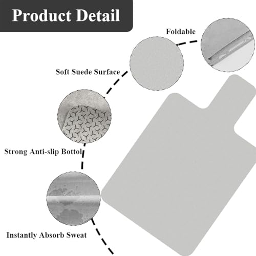 Non-Slip Pilates Reformer Mat Cover - 39" x 24" Grey
