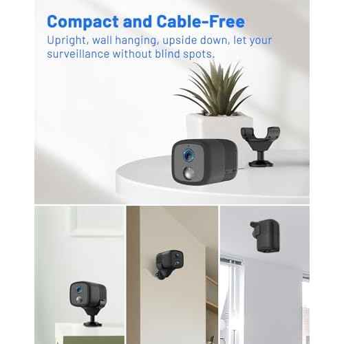 2K Spy Camera Wireless with 5200mAh Larger Battery, Mini Spy Security Camera for Home Security, HD Portable Small Camera WiFi, 160¡Æ Wide View, Smart Motion Detection, 33ft Night Vision