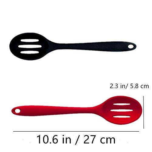 Silicone Slotted Spoon Set - 2 Heat-Resistant Cooking Spoons