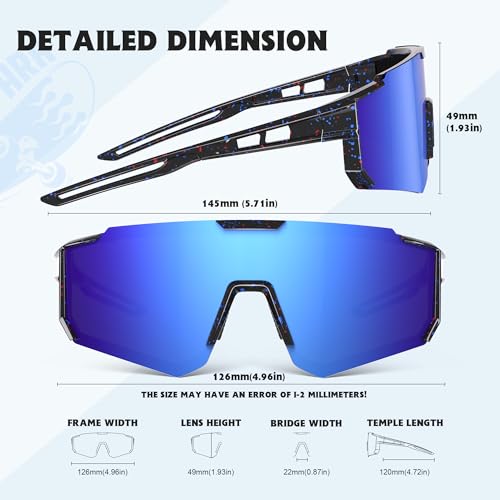 Kids Polarized UV Protection Cycling Sunglasses with Strap - Multiple Colors