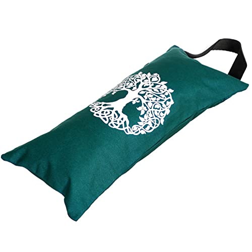 Yoga Sand Bag - Cotton Unfilled, Portable Weightlifting - Bottle Green