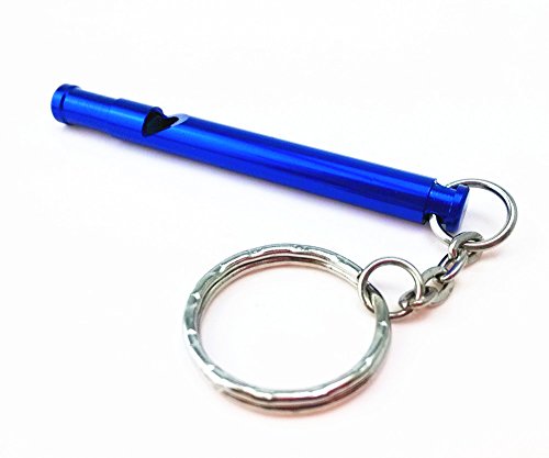 6-Pack Colorful Aluminum Whistles with Key Ring - Portable Survival Whistles for Hiking, Camping, Dog Training