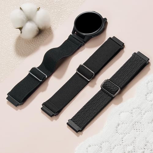 Laband 18mm Nylon Watch Band - Black Quick Release Compatible with Garmin Venu 2S/3S/4 41mm, Vivoactive 4S, Vivomove 3S, Forerunner 255S/265S