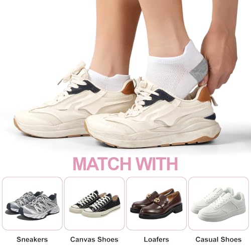 Low Cut No Show Athletic Ankle Socks - 8 Pairs Multicolor