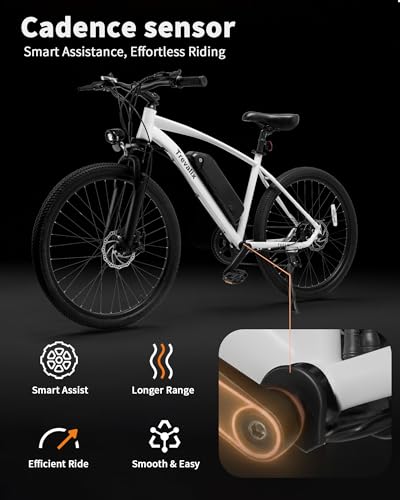 500W Electric Mountain Bike for Adults - 74 Miles Range, 6-Speed