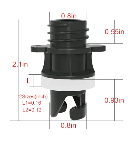 SUP Inflator Pump Hose Adapter with Nozzle & Sealing Rings - 1