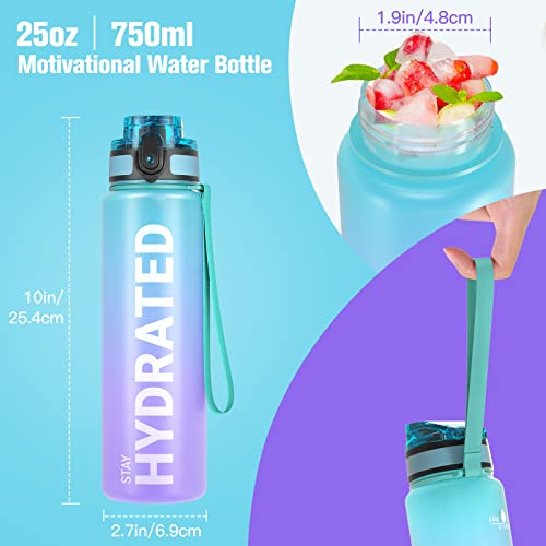 Sahara Sailor 25oz Galaxy Magic Tritan Water Bottle with Time Marker