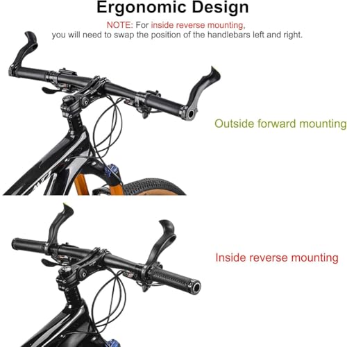 Long Ergonomic Bike Handlebar Ends Extension for Mountain & Road Bikes