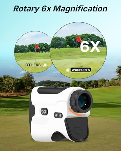 Golf Rangefinder with Slope - 1200 Yards, Magnetic Strap, 6X Magnification