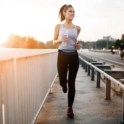 Slim Running Belt for Men & Women - Adjustable Waterproof Waist Pack