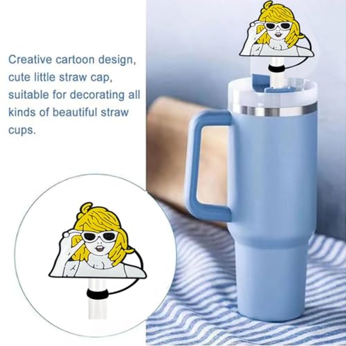 Silicone Straw Toppers for 10mm Tumbler Straws - 5 Pack Music Design