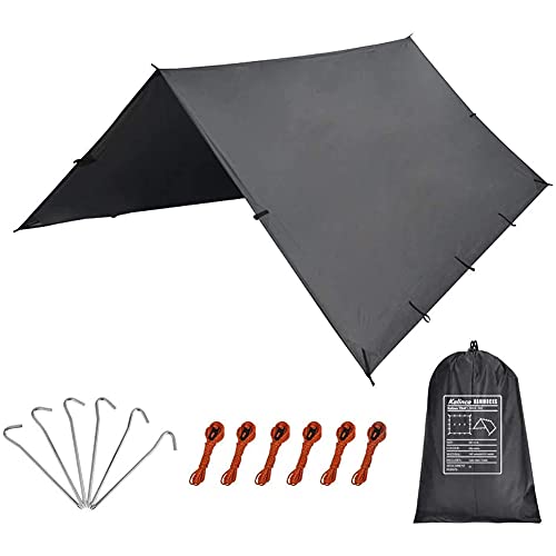 KALINCO Gray 10x16.5FT Camping Tarp Waterproof Rain Fly & Shelter
