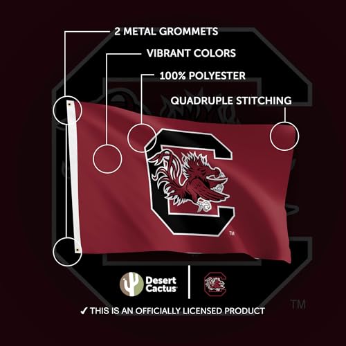 USC Flag - Officially Licensed South Carolina Team Logo Banner - Red 3x5 Ft