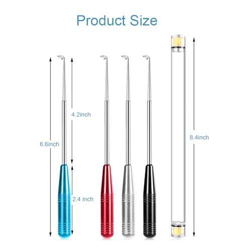 4-Pack Fish Hook Remover Tool with Storage Tubes - Quick Dehooker Set