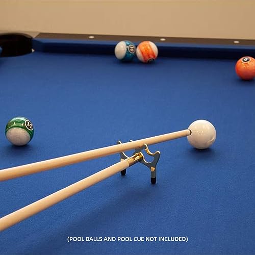 GSE Portable Billiard Bridge Head & Stick Set - Pool Cue with Screw-On Bridge Head, 57" Solid Wood Bridge Stick & Zinc Alloy Bridge Head for Pool