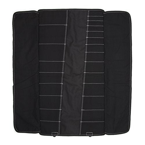 Dickies Large Wrench/Screwdriver Organizer Roll for Mechanics, 23 Tool Pockets, Durable Canvas Construction, 26 in. x 14.25 in. Unrolled, Black