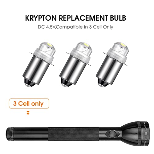 55 Lumen LED Replacement Bulb for Flashlight - 3 Pack, 4.5V