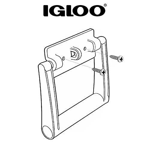 Igloo 25-72 Qt Cooler Handle & Bracket Replacement White - Made in USA