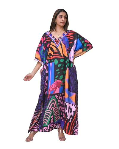 ReynosoHomeDecor Women's Batwing Sleeve Kaftan Dress - Maxi Beach Cover Up