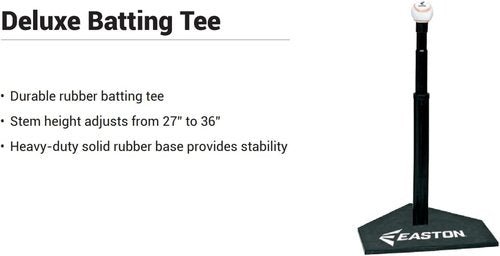 Easton | Deluxe Batting Tee | Perfect for Baseball and Softball Training - Adjustable Height