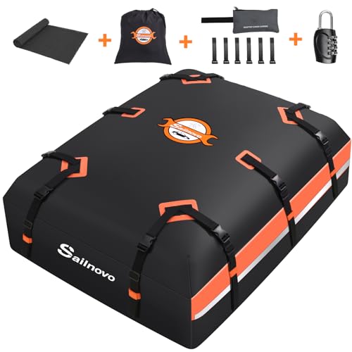 21 Cubic Feet Waterproof Car Rooftop Cargo Carrier Bag - Heavy Duty